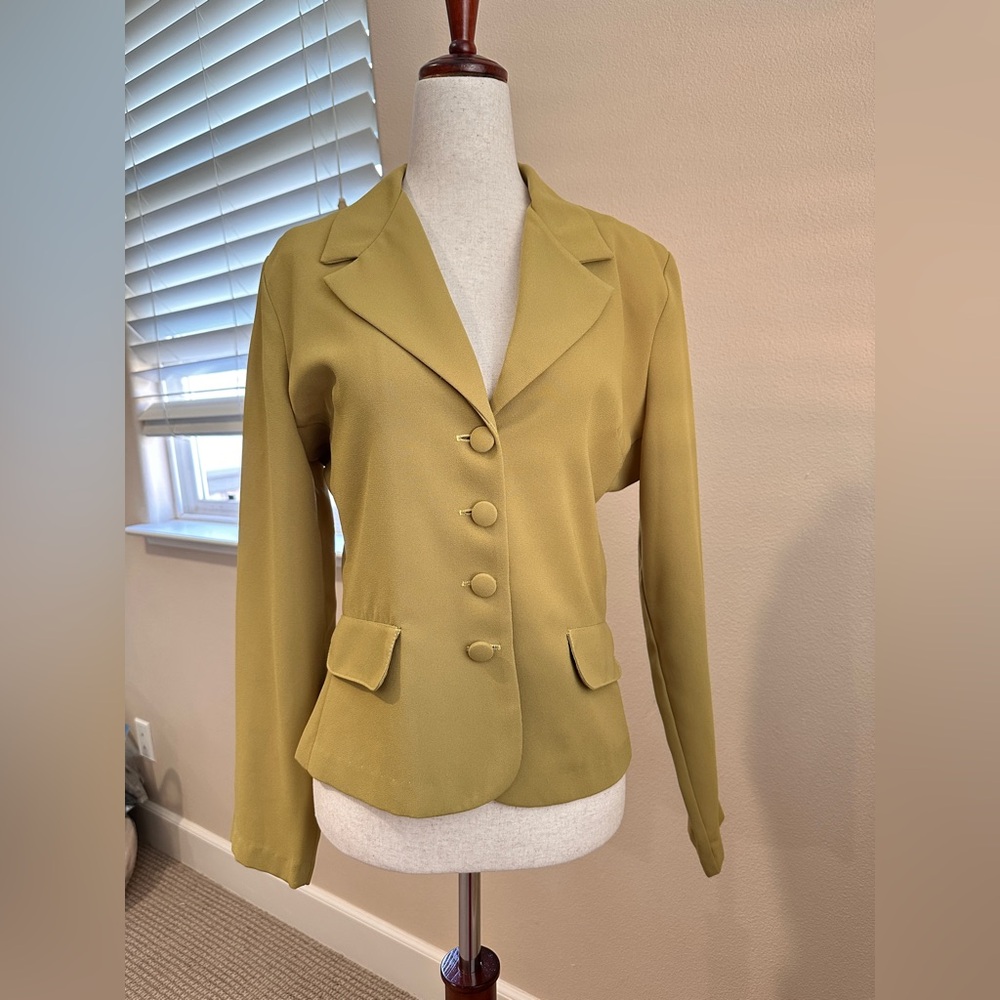 Vintage Rampage 90s Chartreuse Green Women’s Blazer/Jacket - Size M